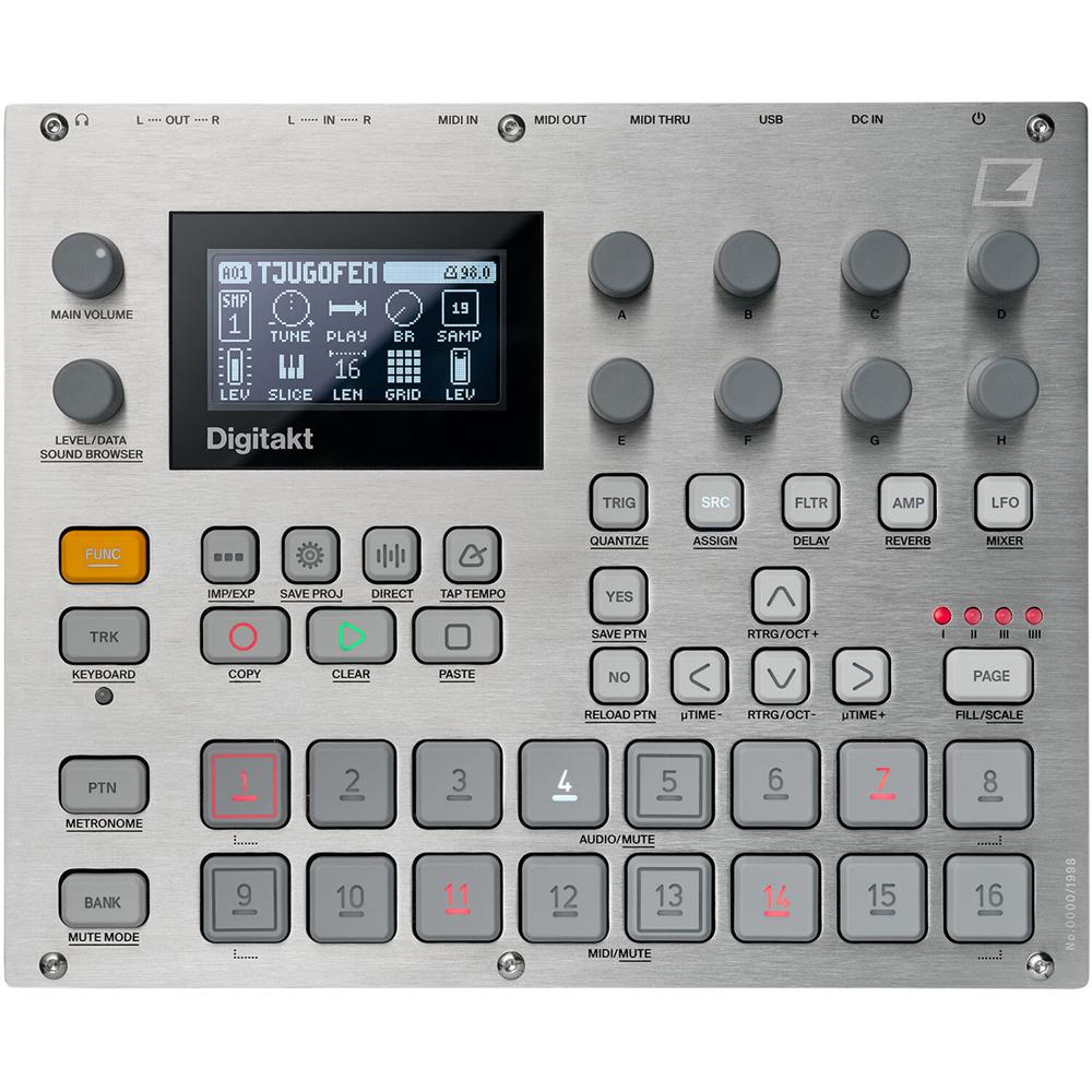 Elektron Digitakt Edición 25 Aniversario - Máquina de Ritmos Digital de 8 Voces y Sampler (Plata) co