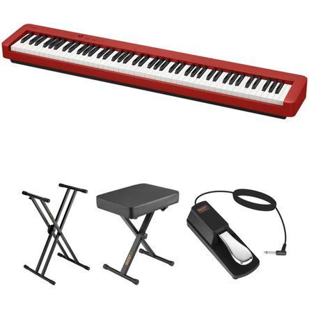 Casio CDP-S160 Piano Digital Portátil de 88 Teclas con Soporte, Banco y Pedal - Teclas de Martillo E 1689416-REG Casio CDP-S160 Piano Digital Portátil de 88 Teclas con Soporte, Banco y Pedal - Teclas de Martillo E 1689416-REG