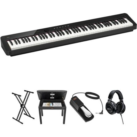 Casio Privia PX-S5000 Piano Digital Portátil de 88 Teclas con Soporte X, Banco, Pedal y Auriculares 1729915-REG Casio Privia PX-S5000 Piano Digital Portátil de 88 Teclas con Soporte X, Banco, Pedal y Auriculares 1729915-REG