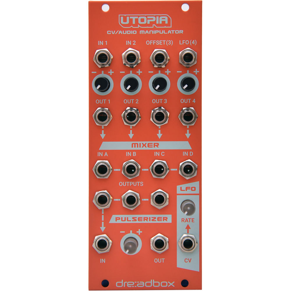 Dreadbox Chromatic Utopia CV/Audio Manipulator Eurorack Module (10 HP) - 4 Attenuverters, Generador