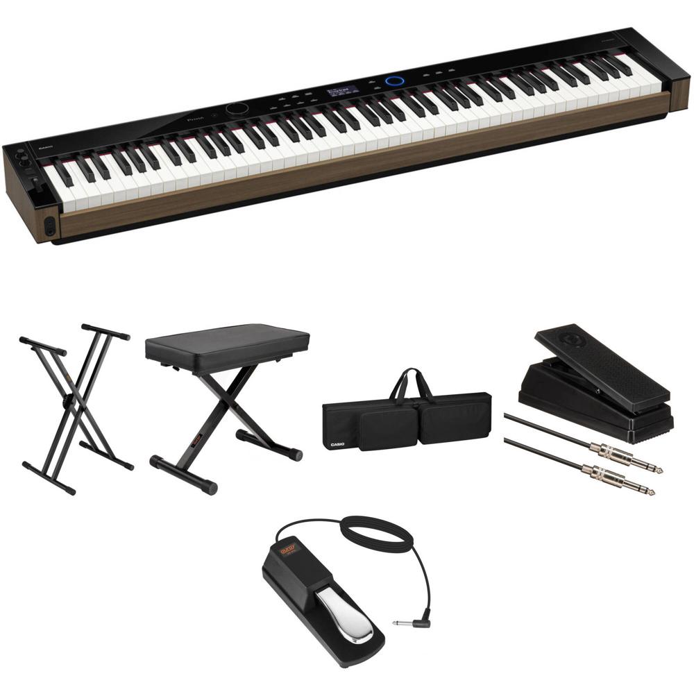 Casio Privia PX-S6000 - Piano Digital Portátil de 88 Teclas con Soporte X, Banco X, Pedal de Sosteni