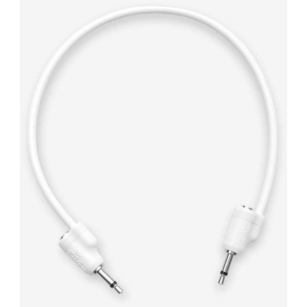 Cables de Parche TipTop Audio Apilables Blindados de 3.5mm para Eurorack (Blanco, 11.8", Paquete de
