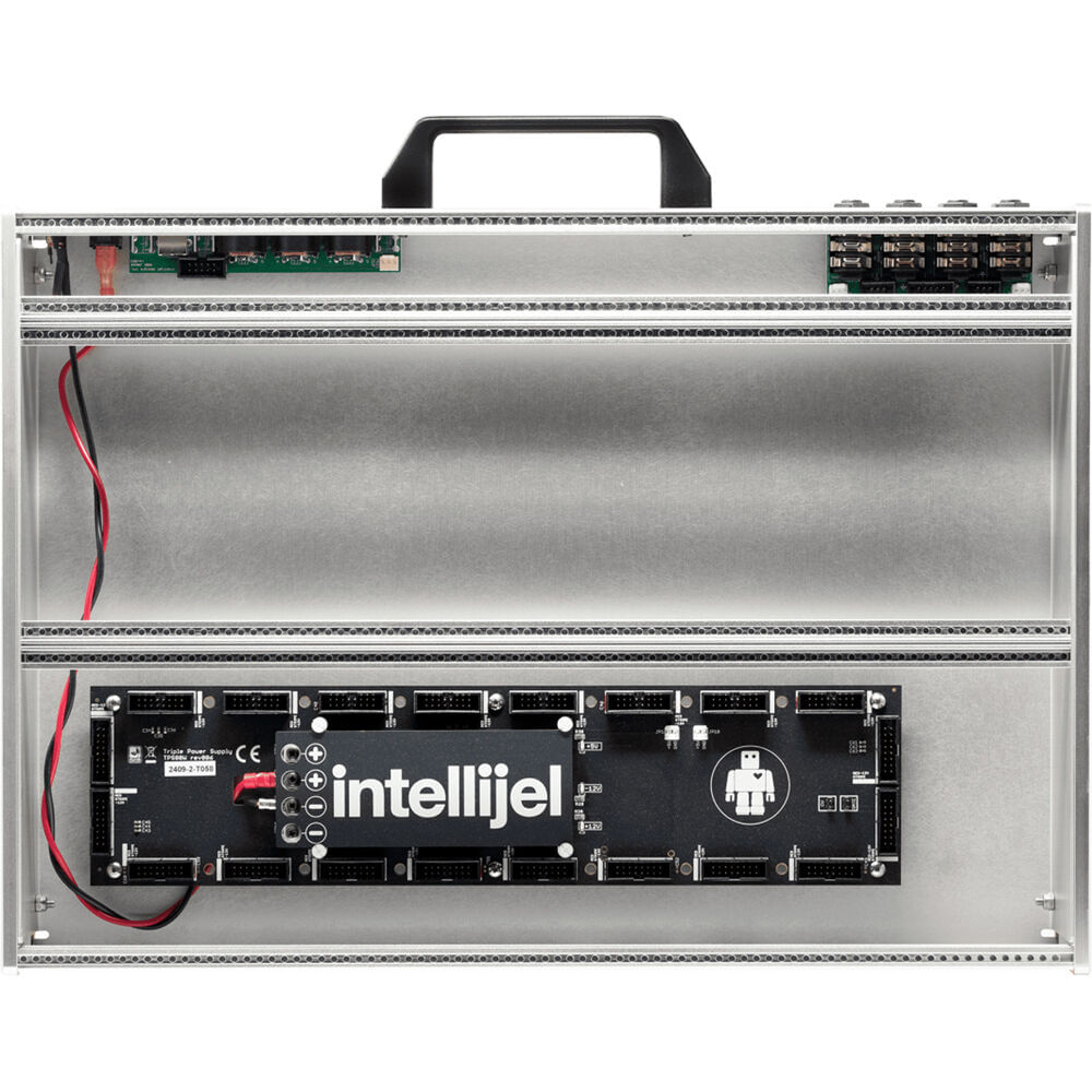 Intellijel 7U Palette Case con Fila 1U (84 HP, Plata) - Doble Fila 3U + Fila Utilitaria, Conexiones