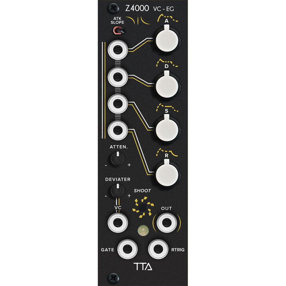 Generador de envolvente controlado por voltaje TipTop Audio Z4000 (8 HP, Negro) - Snappy Analog, Pro