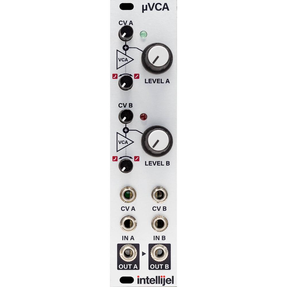 Intellijel µVCA Doble Módulo VCA Eurorack (6 HP) - Respuesta de Curva Ajustable, Trimmer de Ganancia