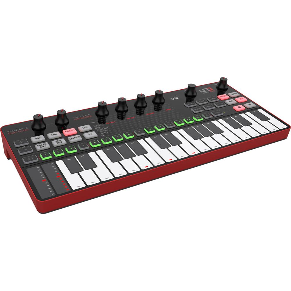 IK Multimedia UNO Synth Pro Desktop: Sintetizador Analógico Parafónico Portátil con Teclado Táctil,