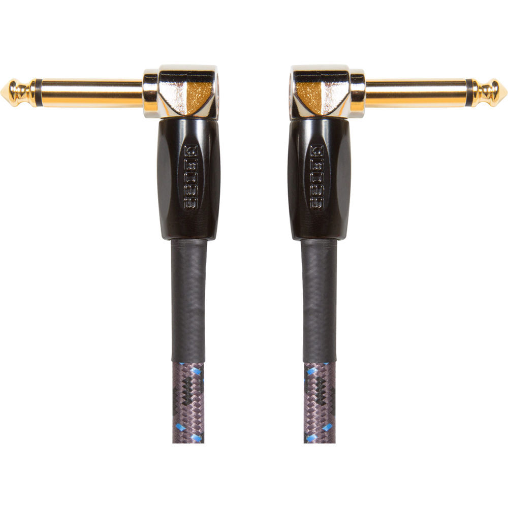 Cable de Instrumento BOSS BIC-PC con Conectores en Ángulo Recto de 1/4" (6", Sencillo) - Para Guitar