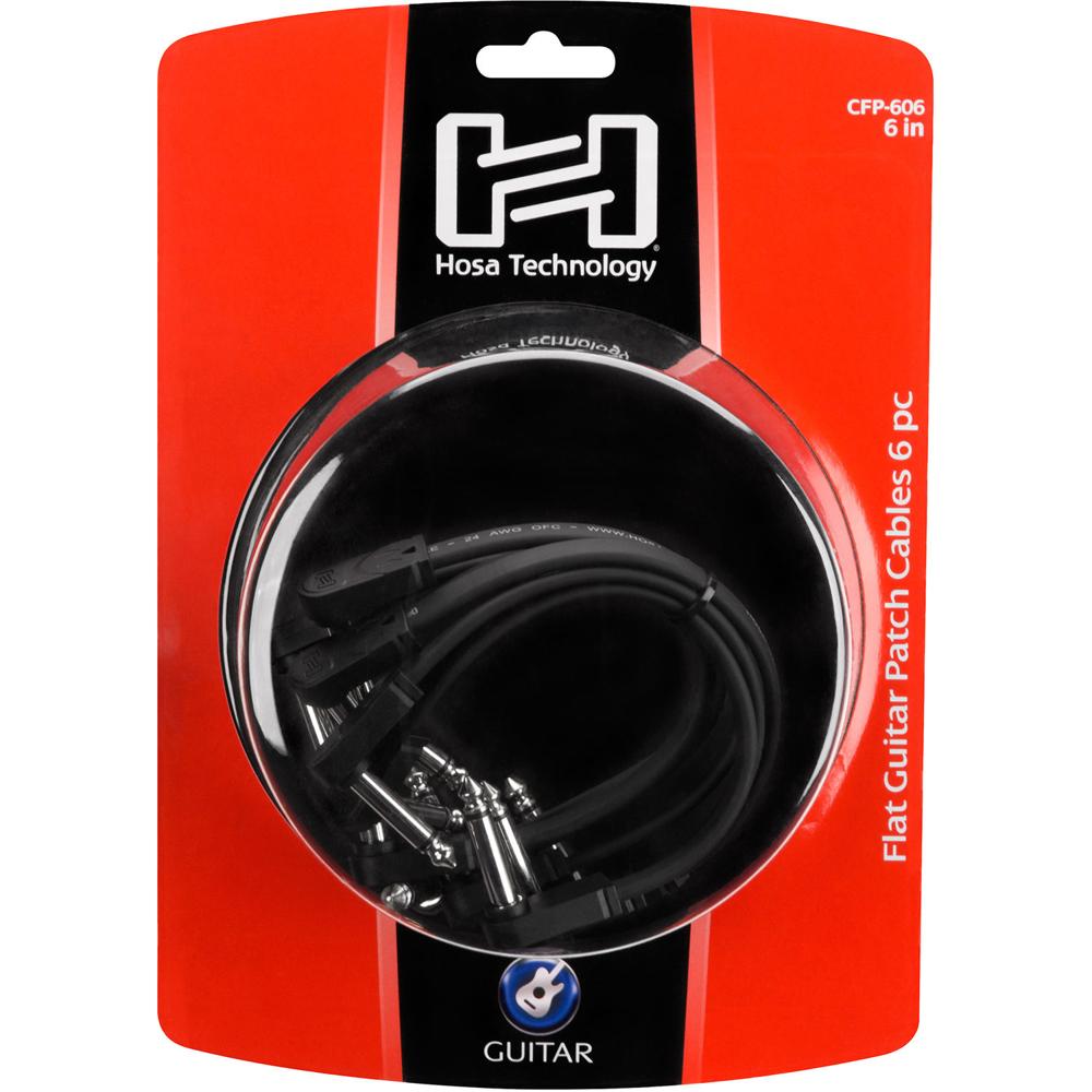 Cable Hosa Technology Plano de 1/4" Macho en Ángulo Recto a 1/4" Macho en Ángulo Recto (Moldeado, 18