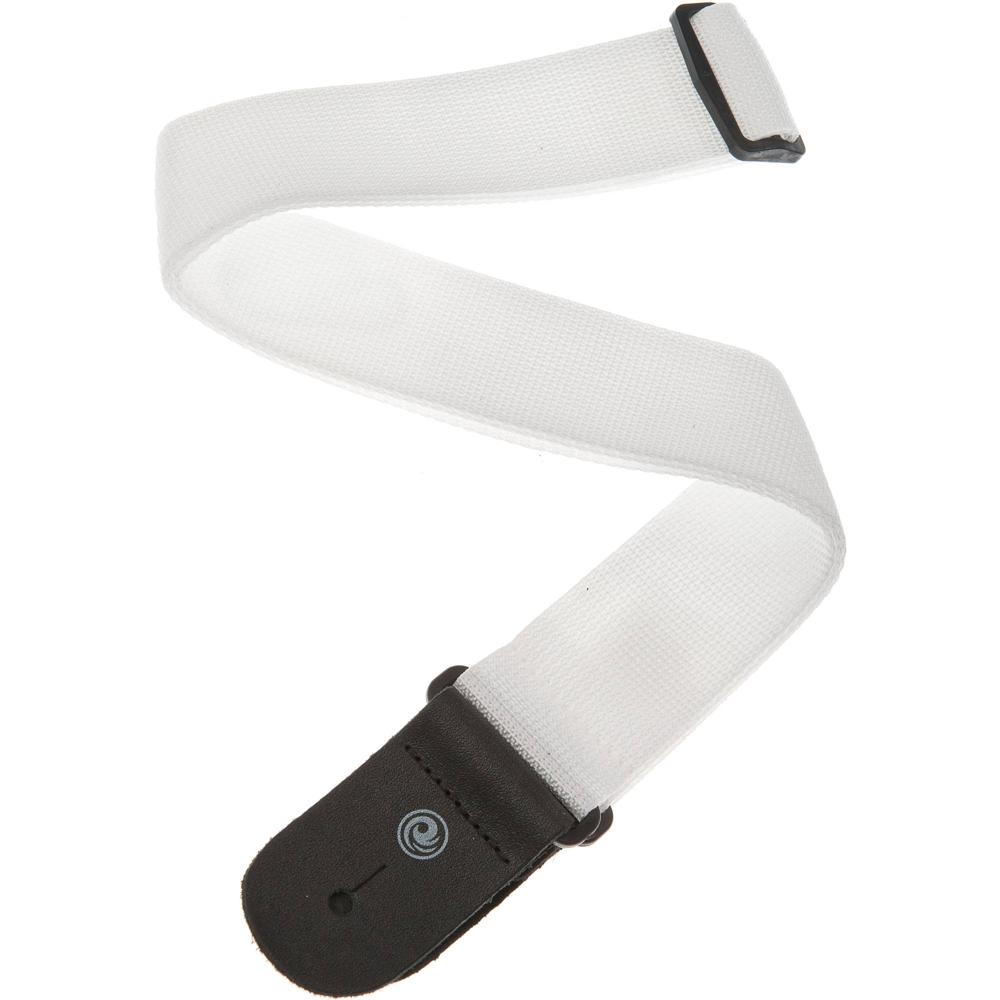 D'Addario Polypropylene 2" Guitar Strap (White)