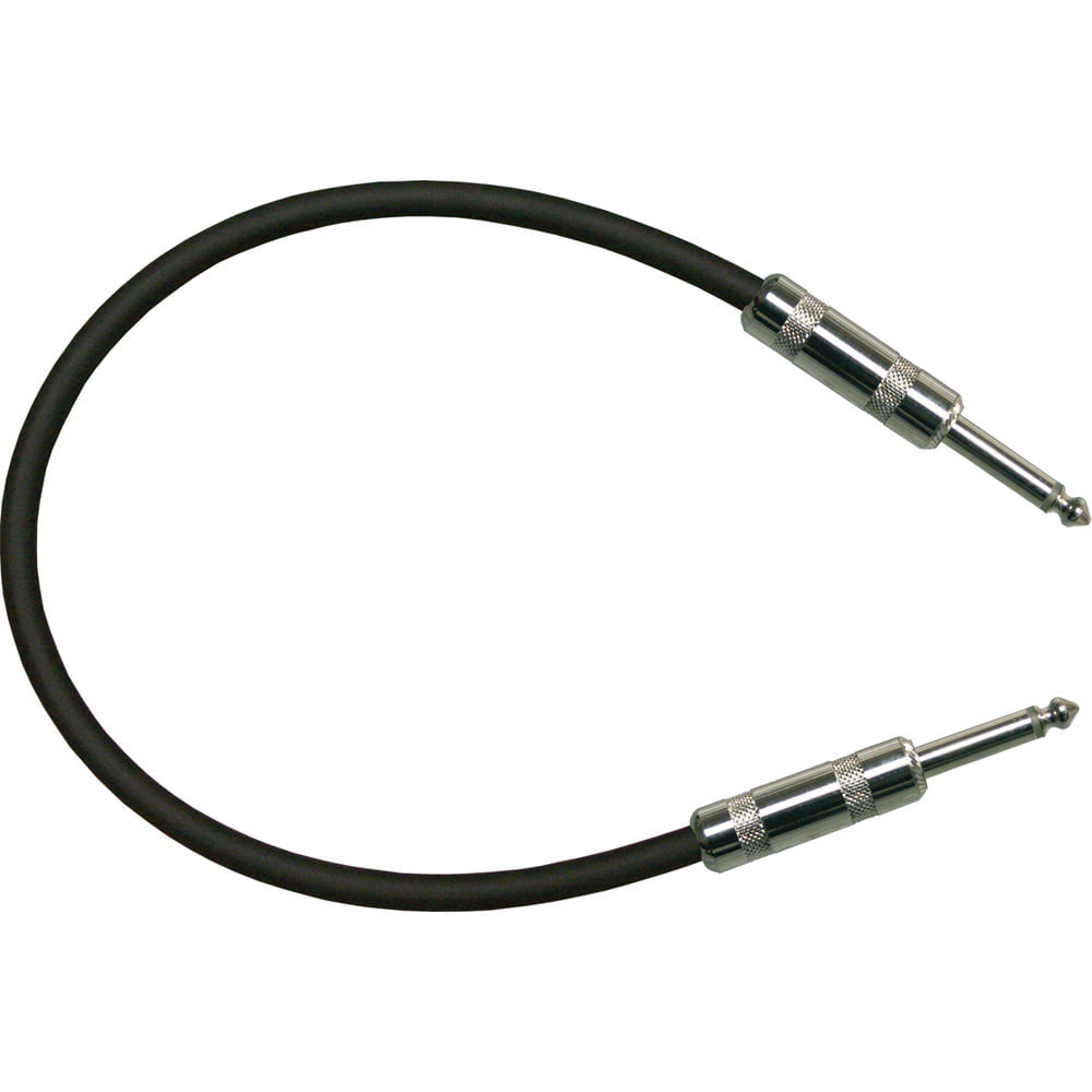Cable de Instrumento RapcoHorizon G1 1/4 a 1/4" TS (1', Negro) - Para Hi-Z / Guitarras y Teclados, C