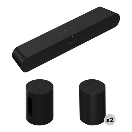 Set Inmersivo Sonos con Ray (Negro) - Sonido Claro, Conectividad Bluetooth y Ajuste Automático de Vo 1758287-REG
