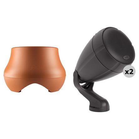 Par de Altavoces Polk Audio Atrium Sat300 para Exterior y Kit de Subwoofer Exterior (Altavoces Marró 1701509-REG