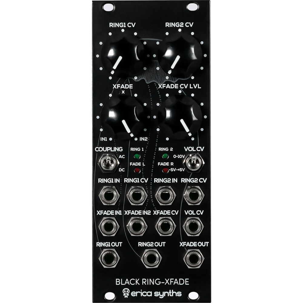 Módulo Eurorack Erica Synths Black Ring-Xfade (10 HP) - Doble Ringmodulador/Waveshaper, Control de C 1764003-REG Módulo Eurorack Erica Synths Black Ring-Xfade (10 HP) - Doble Ringmodulador/Waveshaper, Control de C 1764003-REG