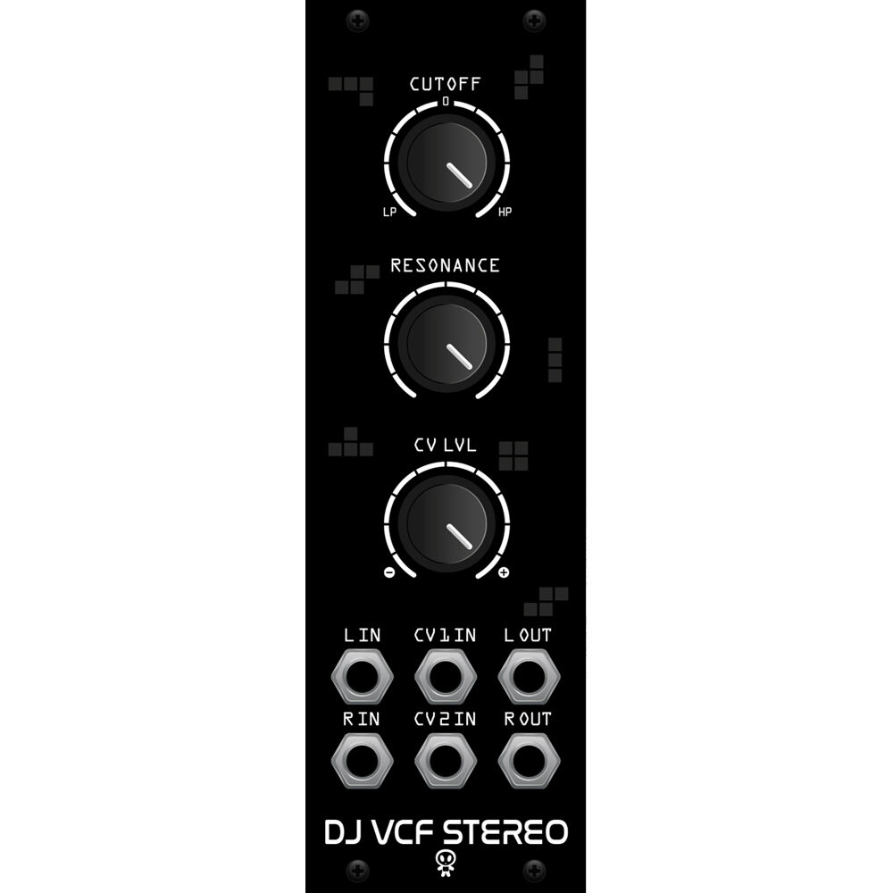 Módulo Eurorack Erica Synths Drum Stereo DJ VCF (8 HP) - Filtro VCF Analógico, Control Manual de Cor 1803113-REG Módulo Eurorack Erica Synths Drum Stereo DJ VCF (8 HP) - Filtro VCF Analógico, Control Manual de Cor 1803113-REG