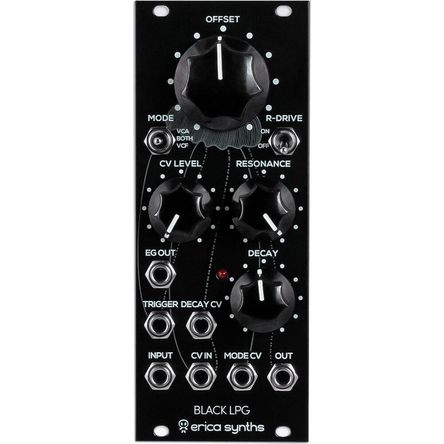 Módulo Eurorack Erica Synths Black LPG - Filtro Pasabajos Analógico con Vactrols y Generador de Deca 1763976-REG