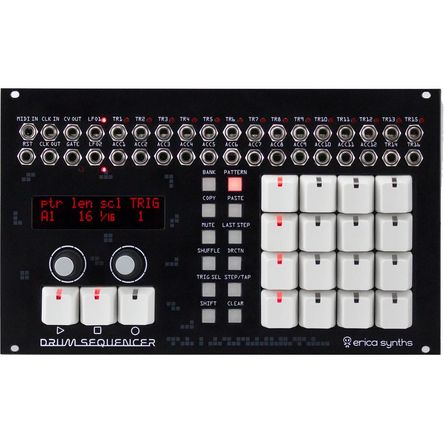 Módulo Eurorack Erica Synths Drum Sequencer (42 HP) - Secuenciador de Percusión Clásico XOX para Act 1763502-REG Módulo Eurorack Erica Synths Drum Sequencer (42 HP) - Secuenciador de Percusión Clásico XOX para Act 1763502-REG