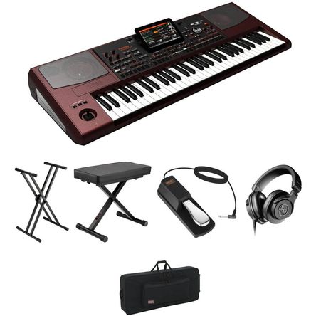 Korg Pa1000 Teclado Arranger Profesional de 61 Teclas con Soporte Doble-X, Banco X, Pedal, Auricular 1772573-REG Korg Pa1000 Teclado Arranger Profesional de 61 Teclas con Soporte Doble-X, Banco X, Pedal, Auricular 1772573-REG