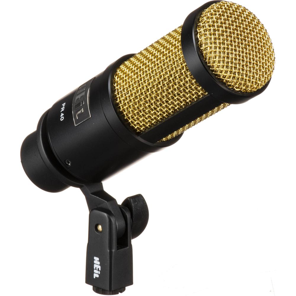 Micrófono de Estudio Heil Sound PR 40 Dinámico Cardioide con Pantalla Dorada - Elemento Dinámico Gra 1244448-REG Micrófono de Estudio Heil Sound PR 40 Dinámico Cardioide con Pantalla Dorada - Elemento Dinámico Gra 1244448-REG