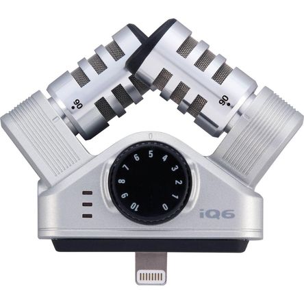 Micrófono Estéreo Zoom iQ6 X/Y para Dispositivos iOS con Conector Lightning - Calidad Profesional y 1079351-REG Micrófono Estéreo Zoom iQ6 X/Y para Dispositivos iOS con Conector Lightning - Calidad Profesional y 1079351-REG