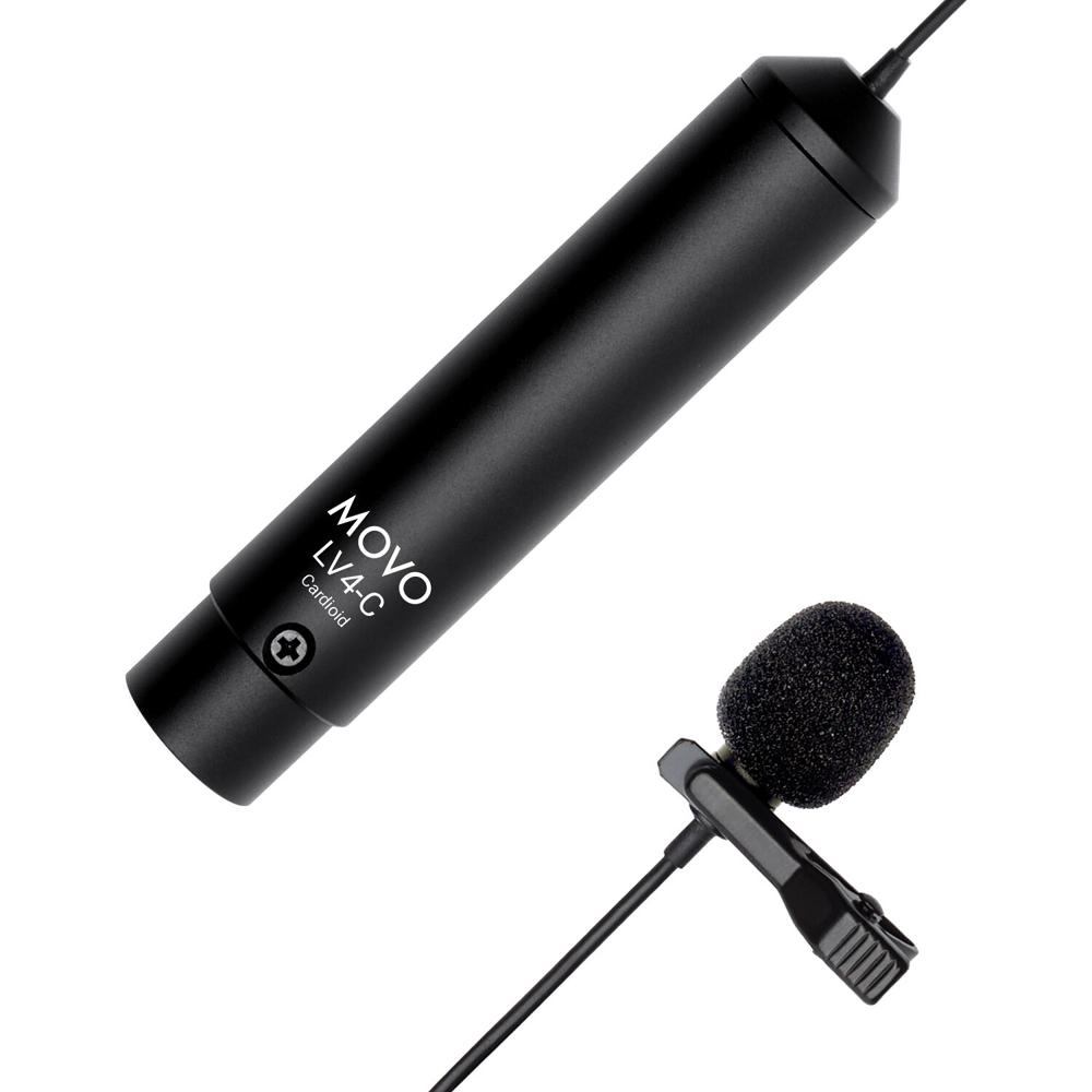 Micrófono Lavalier Cardioide Movo Photo LV4-C con Conector XLR - Ideal para Entrevistas, Voice-Overs 1623674-REG Micrófono Lavalier Cardioide Movo Photo LV4-C con Conector XLR - Ideal para Entrevistas, Voice-Overs 1623674-REG