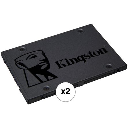 Paquete de 2 Unidades de Ssd Interno Kingston A400 Sata Iii de 240Gb en Formato de 2.5 1746156-REG