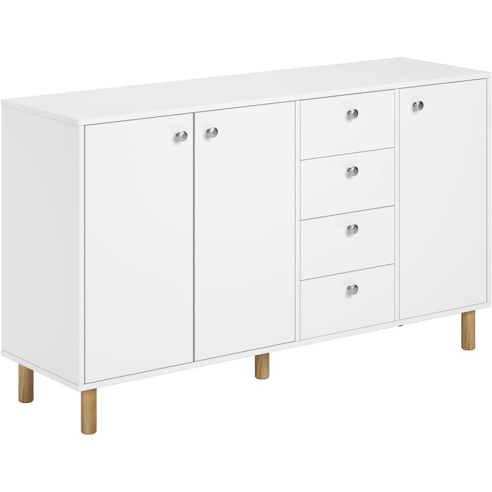 Aparador Moderno Chavez Blanco 140cm TU MESITA Aparador Moderno Chavez Blanco 140cm TU MESITA
