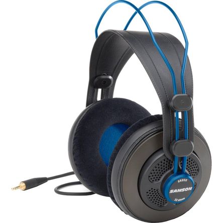 Auriculares de Estudio Semi-Abiertos Samson SR850B (Azul) con Controladores Neodimio Dinámicos de 50 1496597-REG Auriculares de Estudio Semi-Abiertos Samson SR850B (Azul) con Controladores Neodimio Dinámicos de 50 1496597-REG