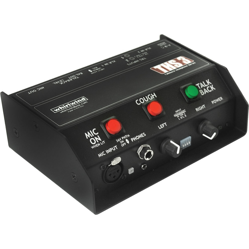 Caja de Auriculares Whirlwind THS 3 con Control de Volumen Izquierdo/Derecho y Consola de Anunciador 1082938-REG Caja de Auriculares Whirlwind THS 3 con Control de Volumen Izquierdo/Derecho y Consola de Anunciador 1082938-REG