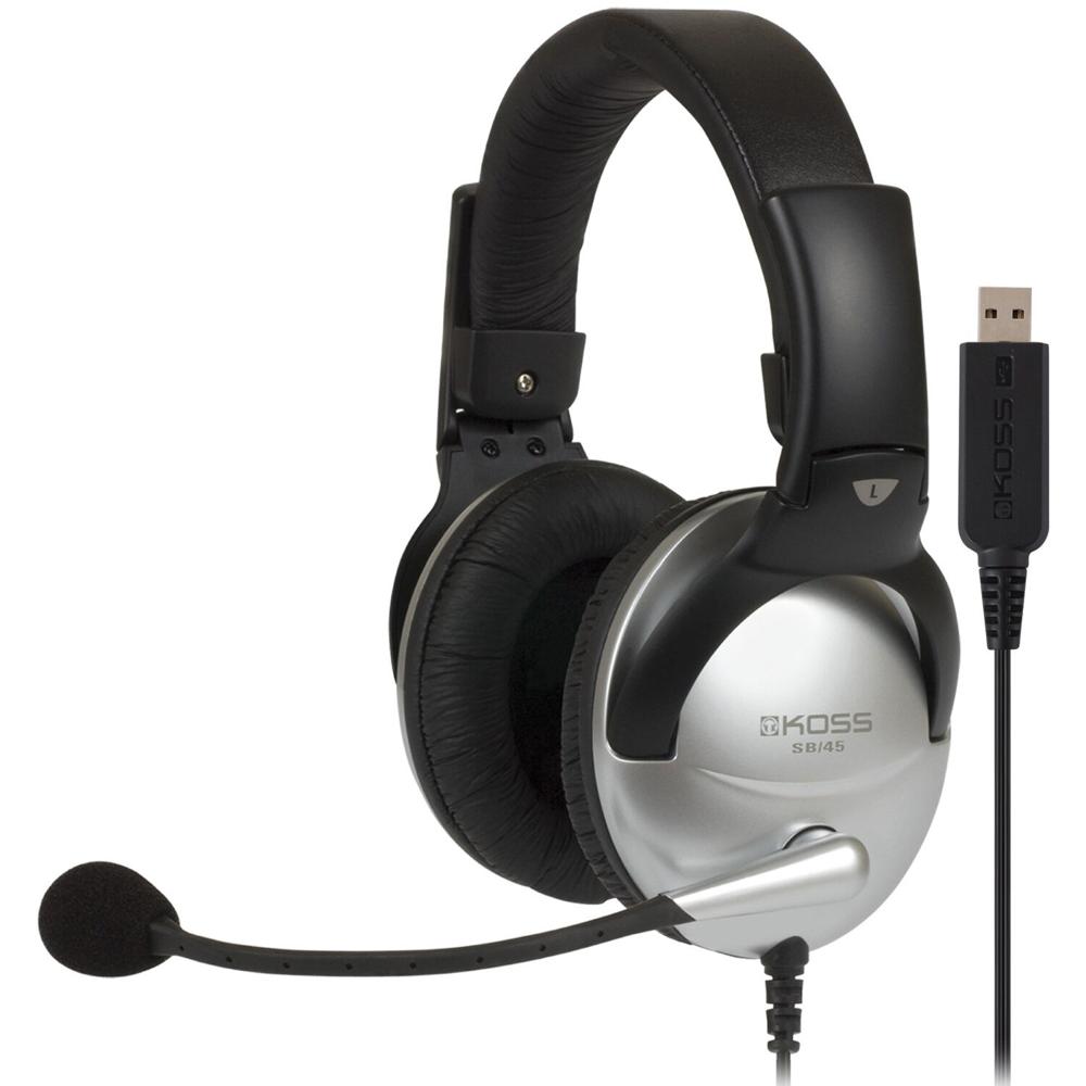 Auriculares Koss SB45 USB: Conectividad USB Tipo A, Copas Cerradas Grandes, Almohadillas de Cuero Su 1524261-REG Auriculares Koss SB45 USB: Conectividad USB Tipo A, Copas Cerradas Grandes, Almohadillas de Cuero Su 1524261-REG