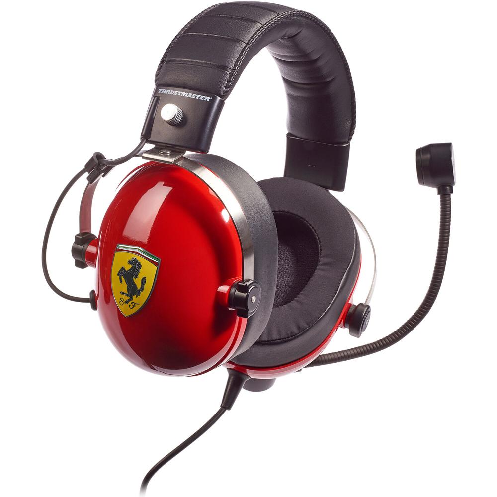 Auriculares Thrustmaster T.Racing Scuderia Ferrari DTS: Drivers Dual de 50mm, Diseño Over-Ear, Micró 1738744-REG Auriculares Thrustmaster T.Racing Scuderia Ferrari DTS: Drivers Dual de 50mm, Diseño Over-Ear, Micró 1738744-REG