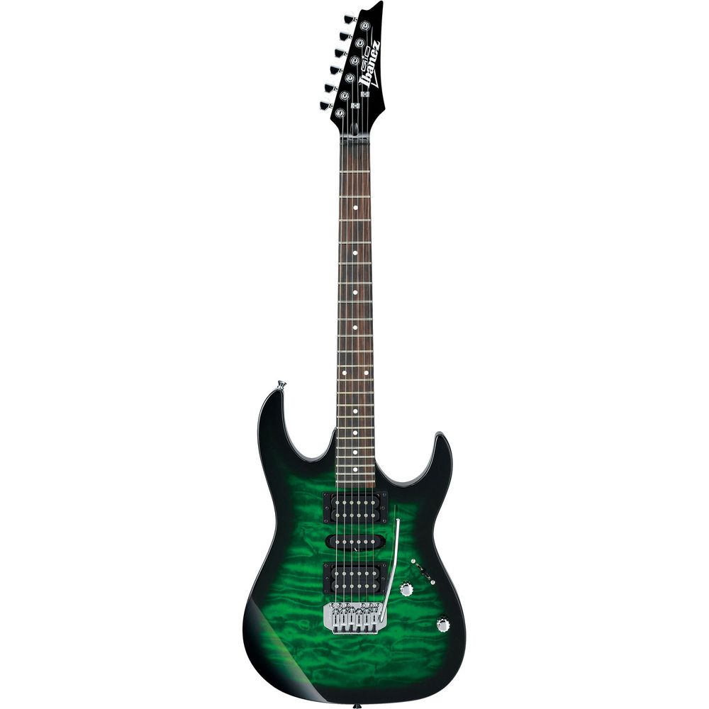 Guitarra Eléctrica Ibanez Grx70Qa Gio Series Transparent Emerald Burst 1282792-REG Guitarra Eléctrica Ibanez Grx70Qa Gio Series Transparent Emerald Burst 1282792-REG
