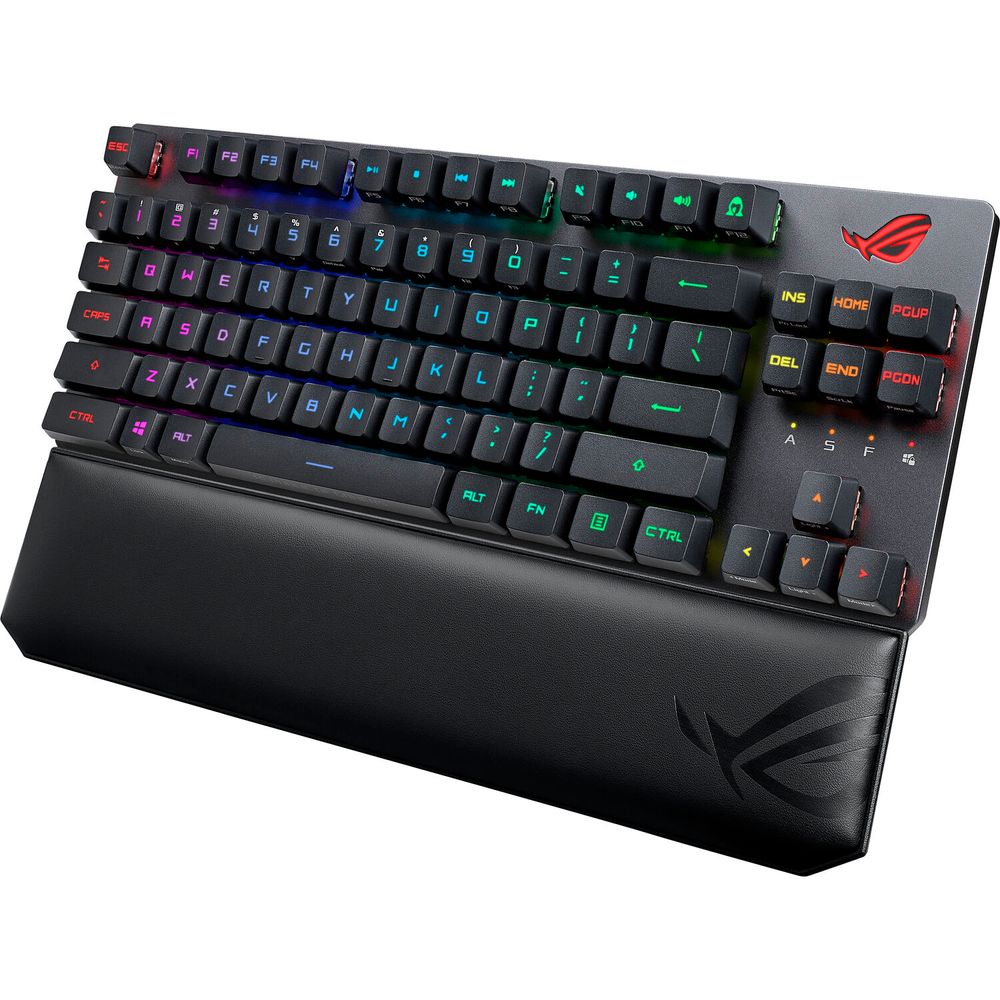 Teclado de Juego Mecánico Asus Republic Of Gamers Strix Scope Rx Tkl Wireless Deluxe Rgb Interrupto 1716684-REG Teclado de Juego Mecánico Asus Republic Of Gamers Strix Scope Rx Tkl Wireless Deluxe Rgb Interrupto 1716684-REG