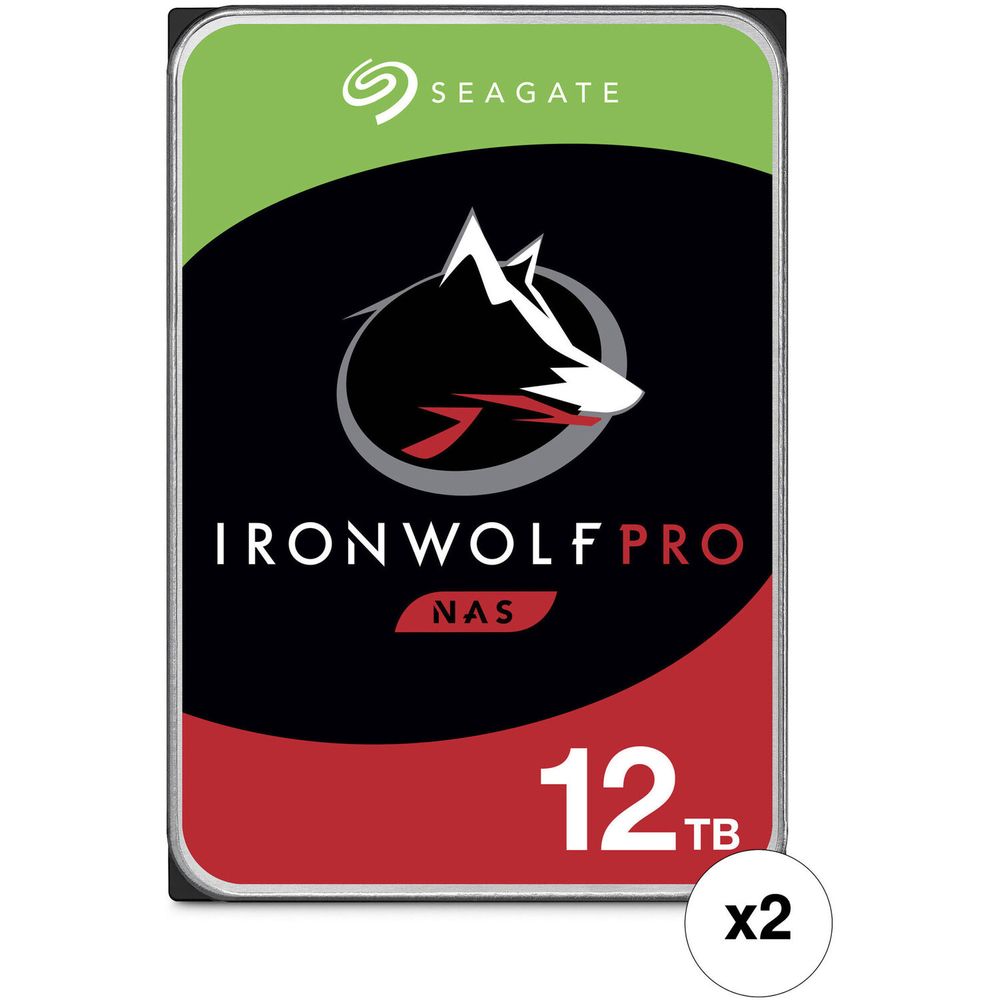 Disco Duro Interno Nas Seagate Ironwolf Pro 12Tb 7200 Rpm Sata Iii 3.5 Cmr Retail 2 Pack 1770068-REG Disco Duro Interno Nas Seagate Ironwolf Pro 12Tb 7200 Rpm Sata Iii 3.5 Cmr Retail 2 Pack 1770068-REG