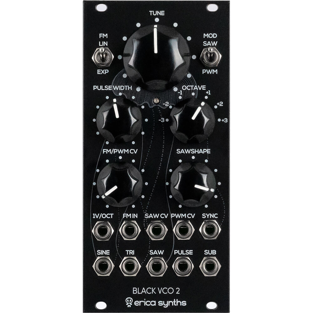 Módulo Eurorack Erica Synths Black VCO2 (12 HP) - VCO Analógico Estable y Preciso con Salidas de Ond 1763970-REG Módulo Eurorack Erica Synths Black VCO2 (12 HP) - VCO Analógico Estable y Preciso con Salidas de Ond 1763970-REG