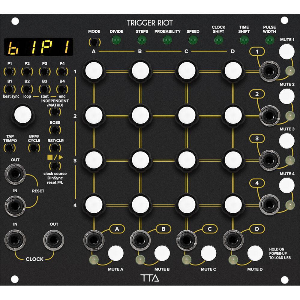 Módulo Eurorack TipTop Audio Trigger Riot: Secuenciador de Disparos Multipropósito con Generador de