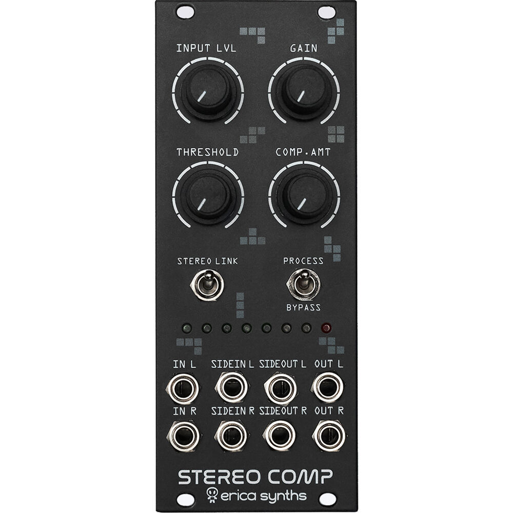 Módulo Eurorack Erica Synths Stereo Compressor (10 HP) - Compresor Estéreo Basado en Chip THAT, Side 1785574-REG Módulo Eurorack Erica Synths Stereo Compressor (10 HP) - Compresor Estéreo Basado en Chip THAT, Side 1785574-REG
