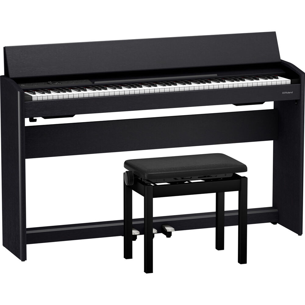 Piano Digital Moderno Roland F701 de 88 Teclas con Soporte y Banco (Negro) - Diseño Contemporáneo, B 1617180-REG Piano Digital Moderno Roland F701 de 88 Teclas con Soporte y Banco (Negro) - Diseño Contemporáneo, B 1617180-REG
