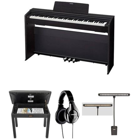 Piano Digital Casio Privia PX-870 de 88 Teclas con Banco, Auriculares y Luz Flexible (Negro) - Inclu 1389989-REG Piano Digital Casio Privia PX-870 de 88 Teclas con Banco, Auriculares y Luz Flexible (Negro) - Inclu 1389989-REG