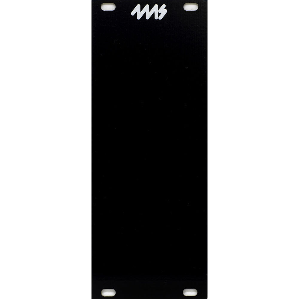 Panel Eurorack 4ms Negro (10 HP) - Satinado Negro con Logo Blanco, 0.063" de Grosor, Parte Inferior