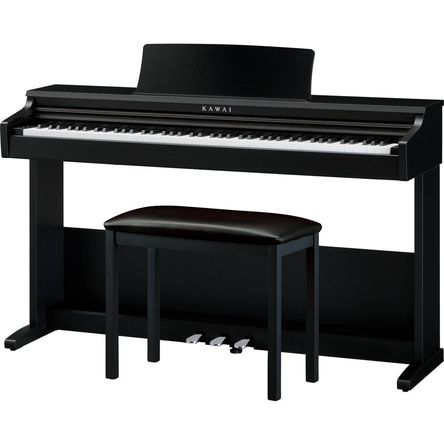 Piano Digital Kawai KDP75 de 88 Teclas con Banco a Juego (Negro Embosado) - Ideal para Principiantes 1642936-REG