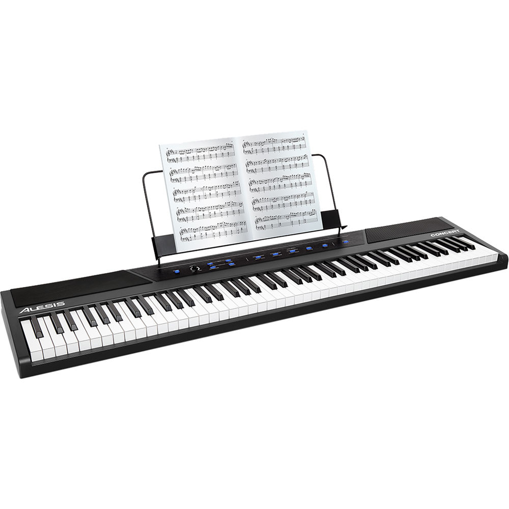 Piano Digital Alesis Concert de 88 Teclas de Tamaño Completo con Respuesta Táctil Ajustable y Voces 1499924-REG Piano Digital Alesis Concert de 88 Teclas de Tamaño Completo con Respuesta Táctil Ajustable y Voces 1499924-REG