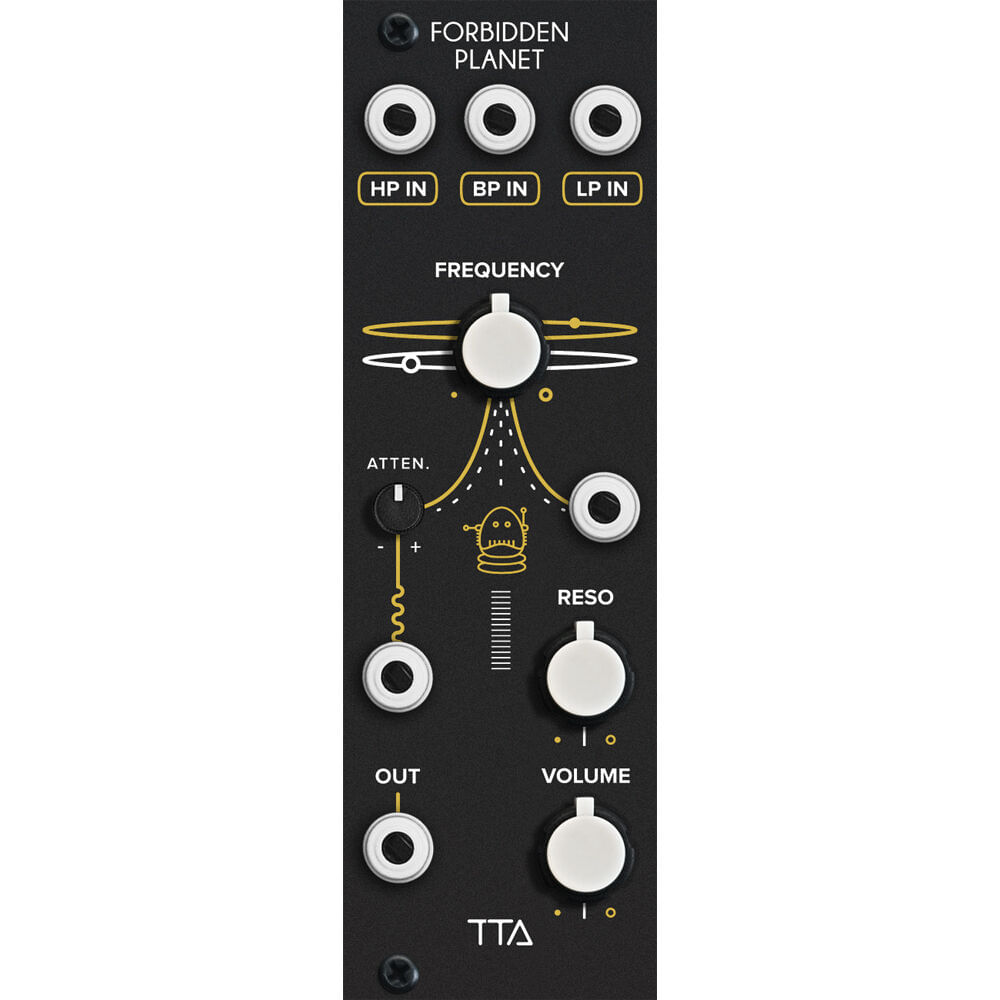 Módulo Eurorack TipTop Audio Forbidden Planet: Filtro Analógico Multimodo (8 HP, Negro) - Inspirado