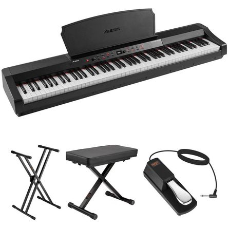 Piano Digital Alesis Prestige Artist de 88 Teclas - Kit de Valor con Soporte, Banco y Pedal para Pri 1665248-REG Piano Digital Alesis Prestige Artist de 88 Teclas - Kit de Valor con Soporte, Banco y Pedal para Pri 1665248-REG