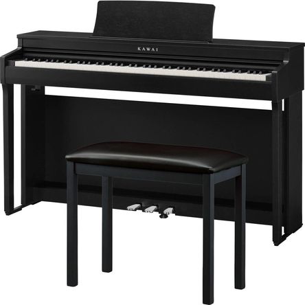 Piano Digital Kawai CN201 con Banco a Juego (Negro Satinado Premium) - Ideal para Principiantes e In 1762669-REG
