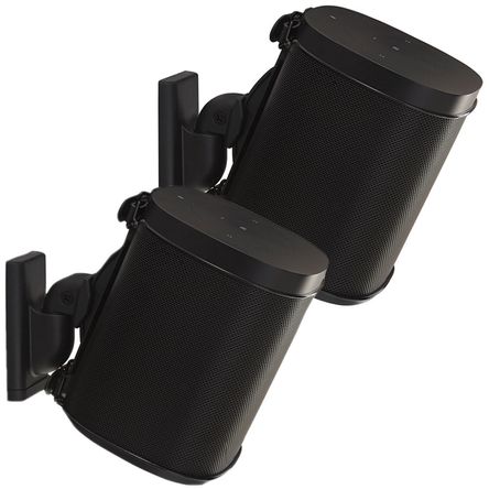 Soporte de Pared Inalámbrico SANUS WSWM22 para Altavoces Sonos One, PLAY:1 y PLAY:3 (Negro, Par) - S 1380326-REG