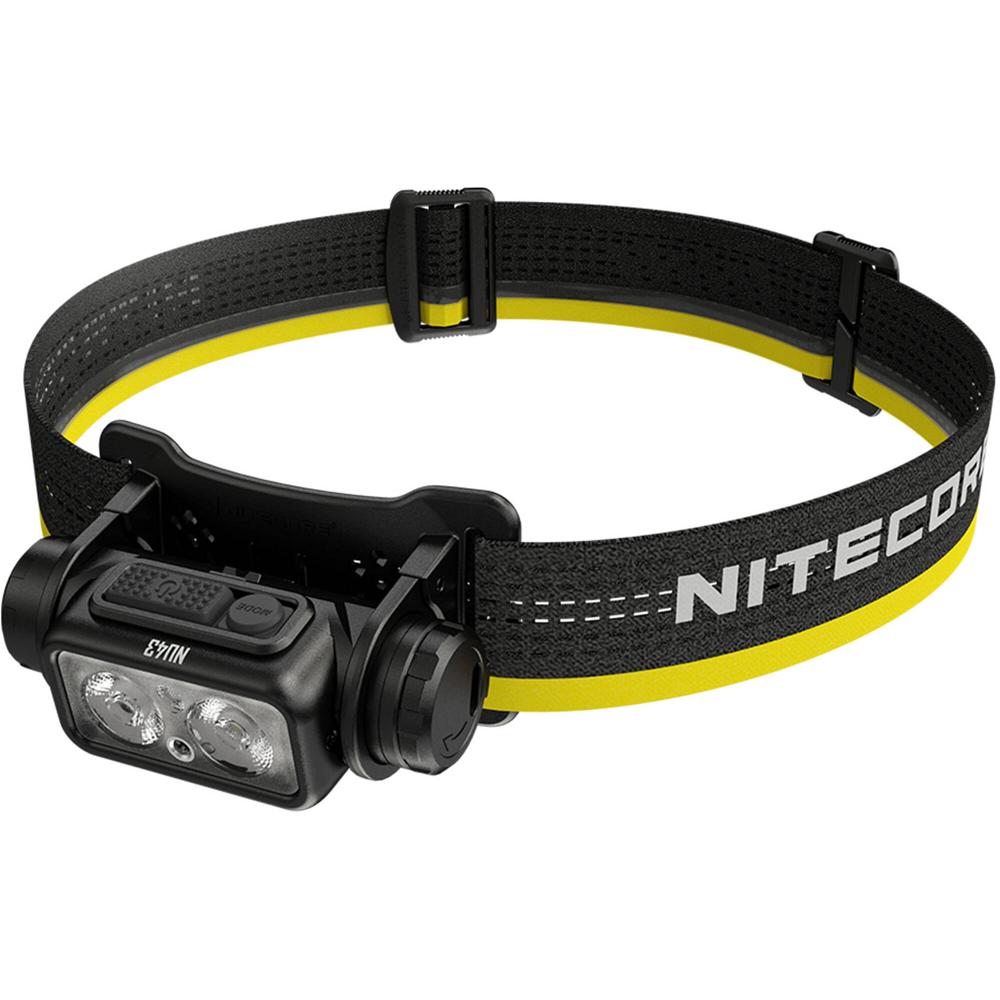 Nitecore NU43: Linterna Frontal Recargable LED de 1400 Lúmenes, Modos de Haz Spot y Flood, Luz Roja, 1740777-REG Nitecore NU43: Linterna Frontal Recargable LED de 1400 Lúmenes, Modos de Haz Spot y Flood, Luz Roja, 1740777-REG