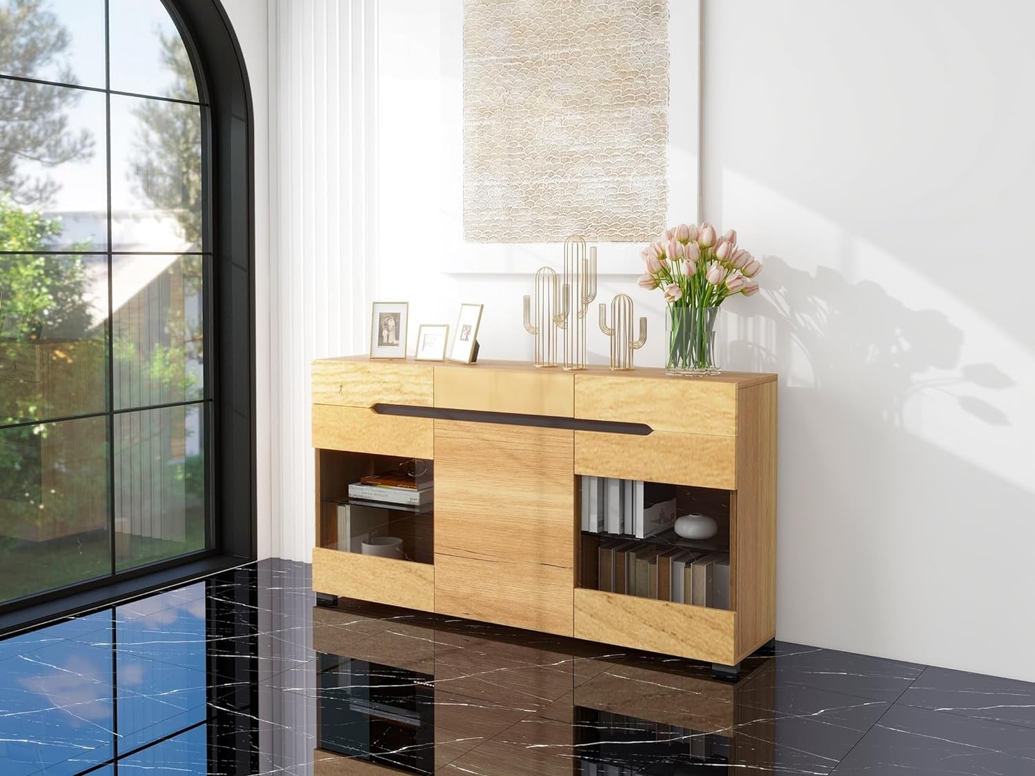 Aparador con Luz Moderno Fosatti 3 cajones 3 puertas TU MESITA