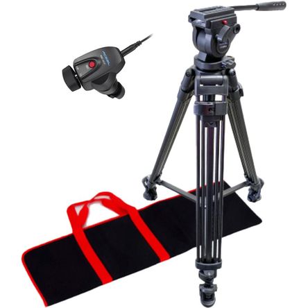Acebil i-705MX Tripod System with Mid-Level Spreader & RMC-3SCP(N) LANC Zoom Controller Kit 1751271-REG