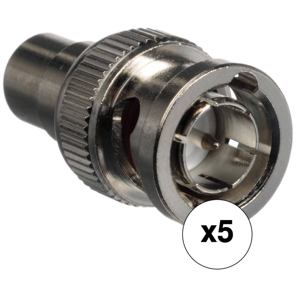 Adaptador BNC Macho a RCA Hembra (Paquete de 5) - Conexión de Cables RCA a Entradas BNC 983644-REG Adaptador BNC Macho a RCA Hembra (Paquete de 5) - Conexión de Cables RCA a Entradas BNC 983644-REG
