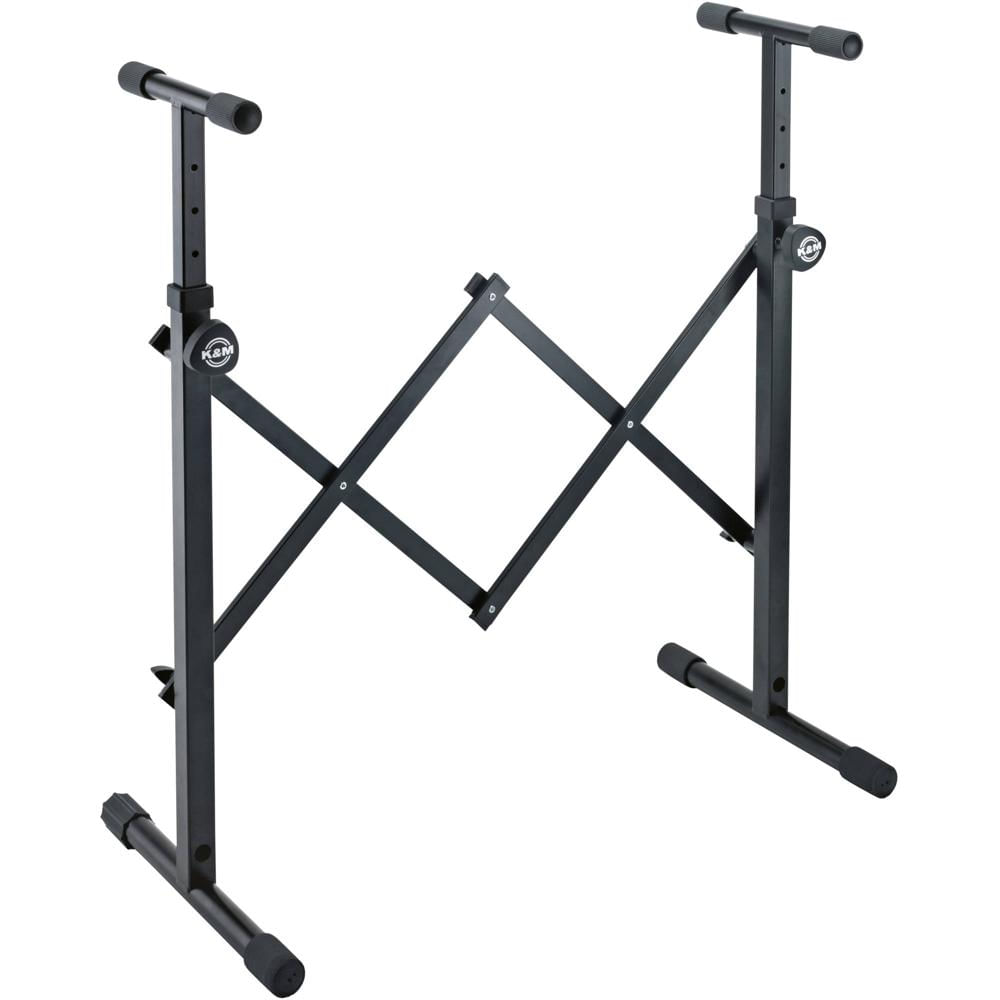 Soporte de Equipo K&M 18826 (Negro) - Soporta hasta 100 lb, Altura Ajustable, Fácil Montaje y Desmon